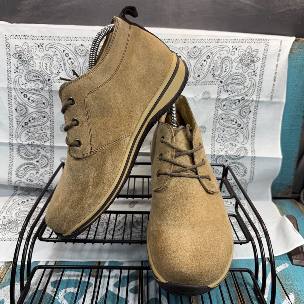 Alegria Jake Beige Suede Laceup Comfort Shoes/Boot Mens Size 43 Us 10 - Picture 2 of 10